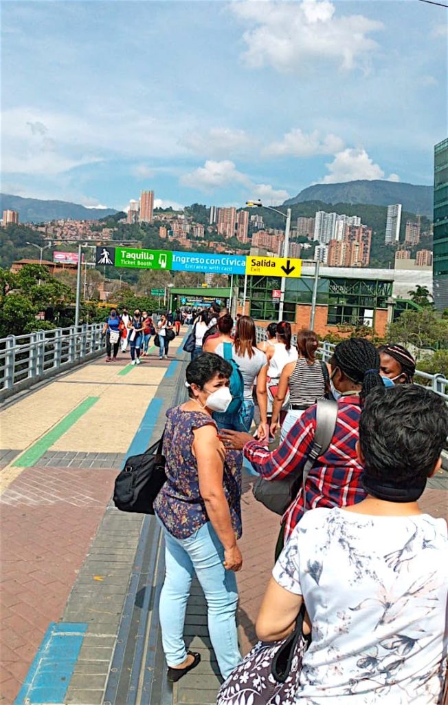 Line to enter Industriales metro station on April 29