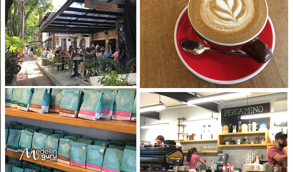 One of the most well-known coffee shops in Medellín is Pergamino