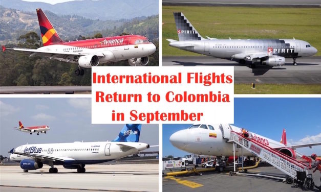 International Flights Return to Colombia Starting in September