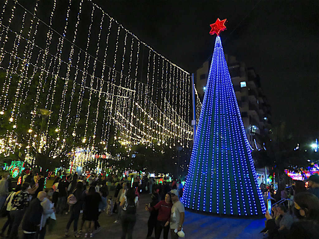 Christmas tree at Parque Envigado
