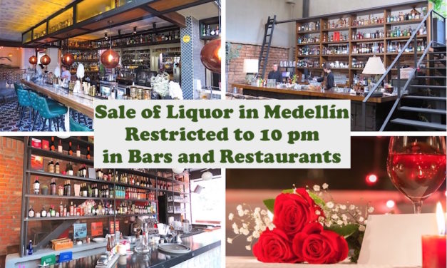 Sale of Liquor Restricted to 10 pm in Bars and Restaurants in Medellín