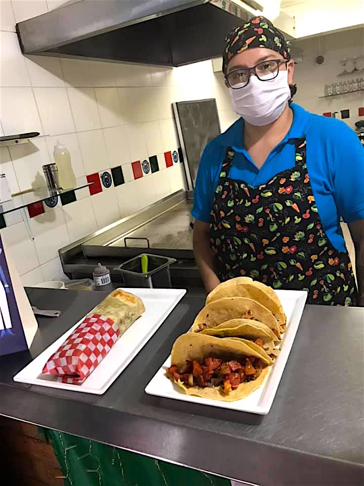 Huge burrito and tacos dishes, photo courtesy of Mi Pico E Gallo