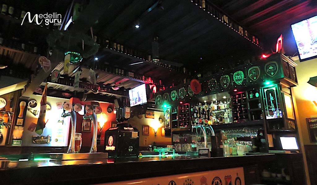 The bar at at Patrick’s Irish Pub