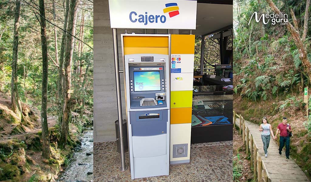 Bancolombia ATM machine near the Arví Metrocable station