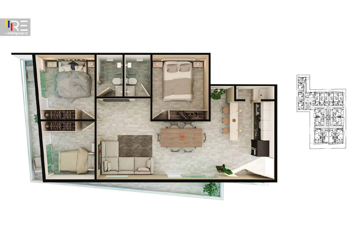 Beachfront Apartment in Santa Marta - Type D