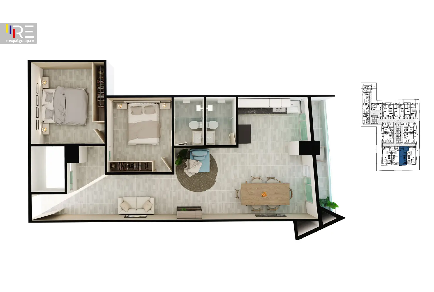Beachfront Apartment in Santa Marta - Type E