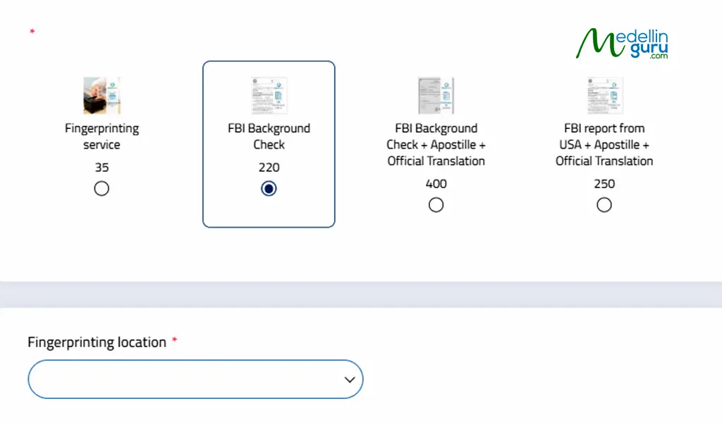 Complete the initial form