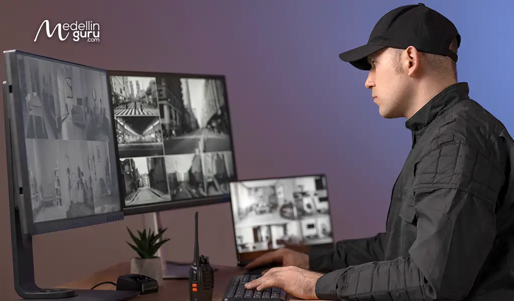 Detectives reviewing evidence related to internet crime