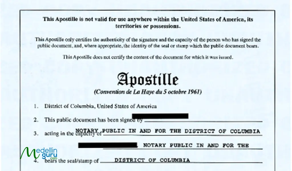 Close-up of a document apostille, a certification vital for authenticating foreign documents