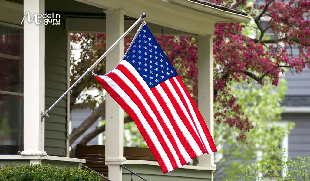 Display American flags proudly for USA Independence Day