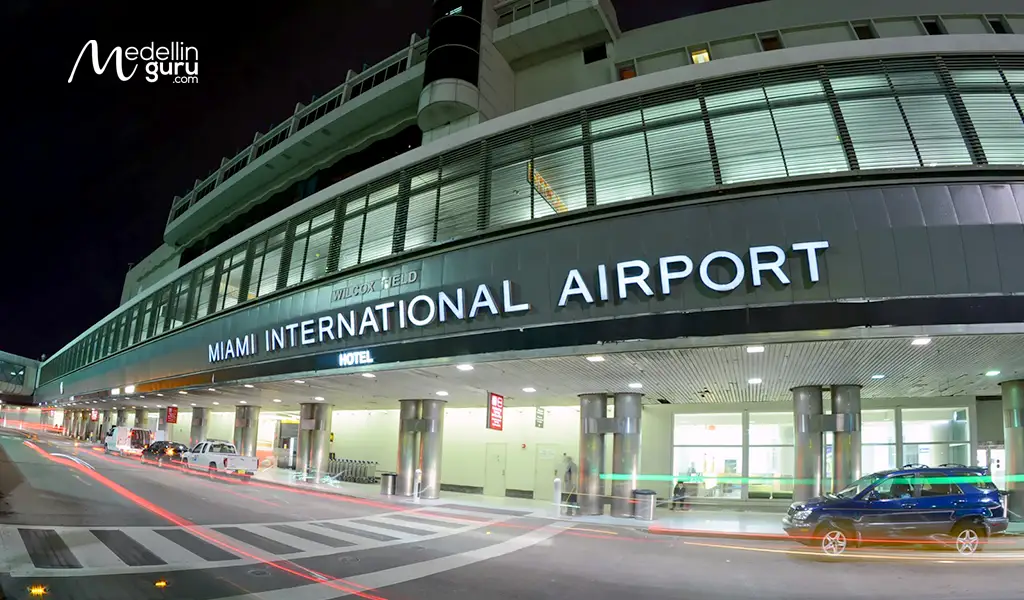 Miami International Airport where Stefan Andres Correa was arrested for attempting to board a flight to Bogota
