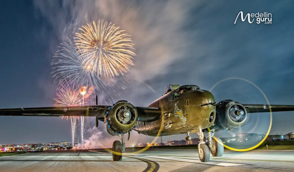 Spectacular fireworks display lighting up the night sky on USA Independence Day
