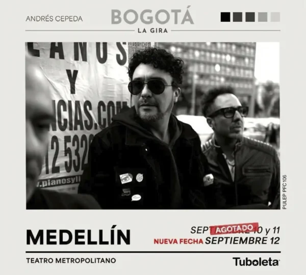 Andrés Cepeda en Medellín - Bogotá, La Gira