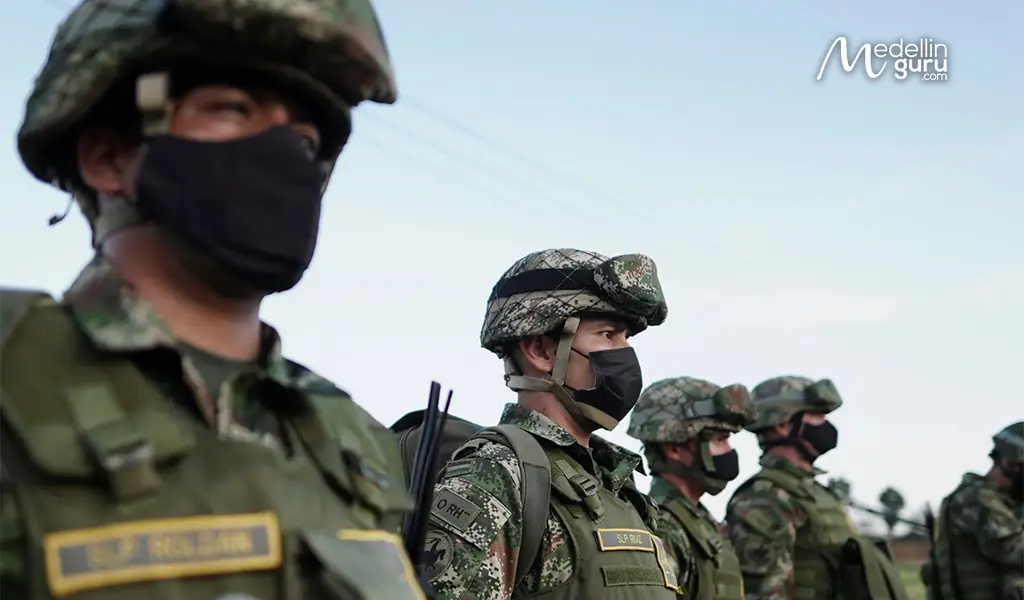 Colombian security forces' official response to the attacks.