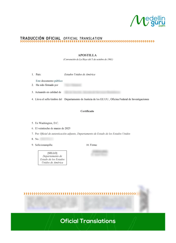 You must need an official translation into spanish of documents to apply for a visa in Colombia