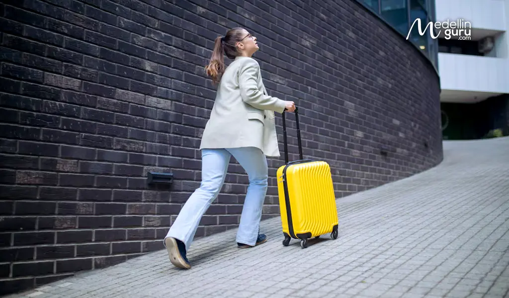 Colombian suitcase agüero for travel on the New Year's Eve