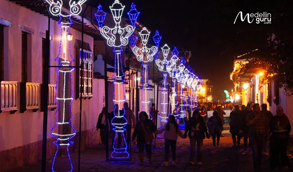 Festival of Lights in Villa de Leyva, a top Christmas town in Colombia