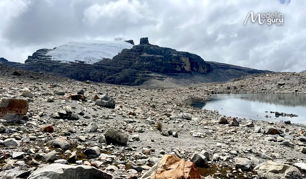 View of the back side of Púlpito del Diablo in Nevado del Cocuy National Park