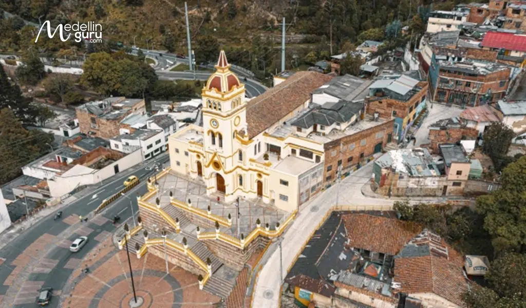 A view of the Nuestra Señora de Egipto church from the sky. Source: Arquidiócesis de Bogotá.