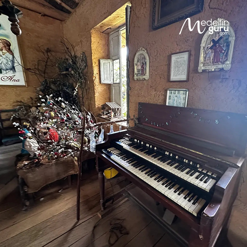 In this replica of a chapel, you will find various religious elements and symbols from that era