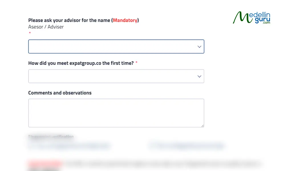 Use this field to share your comments about the process or information provided up to this point.